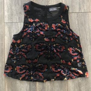 Astr multi color crop top
